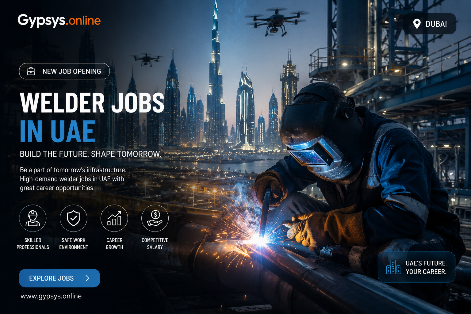 Welder Jobs in Dubai UAE – Full-Time Marine & Industrial Welding Career Opportunity